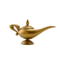 Disney Aladdin Genie Lamp Led Mood Light Mood Lighting Aladdin Lamp Figure Collectible Aladdin Mood Light Lamp Blue & White Mood Light Led Genie Lamp 10 Inches Long