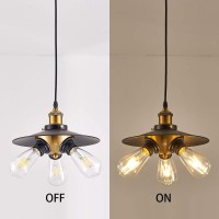 Ylong-Zs 3 Light Plug In Pendant Light Black Hanging Lamps Swag Lights16.4 Ft Cord Hanging Lights With Plug In Cord On/Off Switch For Corner Living Room