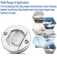 6 Pcs Marine Boat Led Cabin Deck Courtesy Light Stern Transom Lights 12V White For Boating Kayak Yacht, Dinghy, Sailboat, Pontoons, Navigation Vessels, Freighters, Hovercrafts, Hunting & Fishing