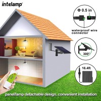 Intelamp Solar Pendant Lights, Solar Shed Lights By Remote Control Solar Powered Indoor & Outdoor Lights Hanging Lights For Storage Room Home Yard Porch Balcony