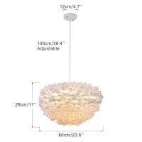 Kco Lighting Nordic Feather Pendant Light 23.6