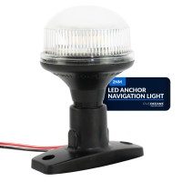 Five Oceans Anchor Light - Stern Lights For Boats, Boat Lights Navigation, 12V Dc, Uscg 2Nm Certified, 4 Inch Fixed Mount, Boat Stern Light For Pontoon, Fishing Boats, Bass Boats, Sport Boats - Fo4481