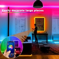 Dalattin Led Strip Lights 65.6Ft Rgb 5050 Color Changing Led Lights For Bedroom Music Sync Smart App And Remote Control For Home Dorm Room Party Decoration