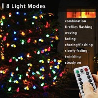 Globe String Lights,65 Ft 200 Led Decorative Lights With Remote And 8 Modes, Waterproof Fairy String Lights In Multi-Colors For Outdoor Decor,Indoor,Garden,Patio,Party Wedding,Christmas