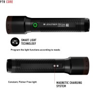 Ledlenser, P7R Core Rechargeable Flashlight, Led Light For Home And Emergency Use, Black