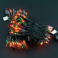 Yuletime Orange Green Purple Halloween Lights With Black Wire 66 Feet 200 Count Ul Certified Christmas String Lights Pack Of