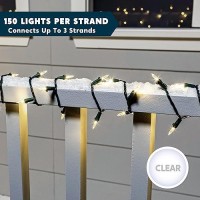 Joiedomi Clear Christmas Lights Outdoor 4503X150 Count Christmas Tree Lights 1161Ft Warm White String Lights With Green Wire