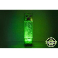 Minecraft Creeper Glitter Motion Light | 12-Inch Led Mood Light Battery Lamp