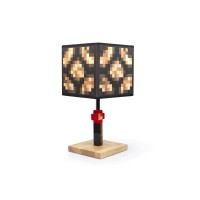 Minecraft Glowstone 14 Inch Corded Desk Led Night Light - Decorative, Fun, Safe & Awesome Bedside Mood Lamp Toy For Baby, Boys, Teen, Adults & Gamers - Best For Home'S Bedroom, Living Room Or Office