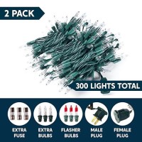 Joiedomi Clear Christmas Lights Outdoor 3002X150 Count Christmas Tree Lights 774Ft Warm White String Lights With Green Wire