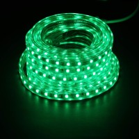 Ainfox 100Ft Led Strip Lights, 1800 Leds Outdoor Waterproof Led Rope Lights Smd5050 110V Flexible Tape Decorative Lighting For Patio Deck Garden Bedroom, Ul&Etl Certified (Green, 100Ft)