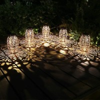 Kaixoxin Solar Lantern Lights For Hanging Or Table Outdoor Solar Light For Patio Courtyard Garden (Silver-1) (Set Of 2)