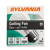 Sylvania 40 Watt, 452 Lumens, Clear Light Ceiling Fan Bulbs (2 Bulbs)