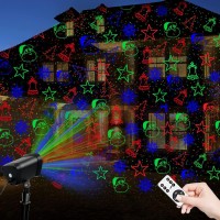 Christmas Outdoor Decorations, Laser Christmas Projector Lights Outdoor Waterproof, 3 Color Red Green Blue, Aluminum Alloy Freeze Proof Holiday Projector Lights, Outdoor Garden Decorative Lights