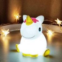 Fundoo Unicorn Night Light,Usb Rechargeable Kids Night Light Unicorn With Timer,Portable Led Animal Lamp Tap On Colorful Lights For Kids, Unicorn Nightlight For Boys Girls Bedroom