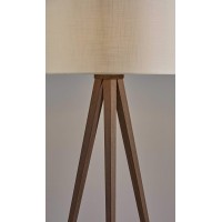 Homeroots Lighting 21 X 21 X 6025 Walnut Metal Floor Lamp