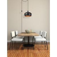 Nora 1 Light Black Plug-In Pendant