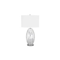 Homeroots Lighting S/2 Silver Crackled Glass Table Lamp