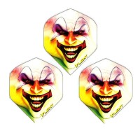 Dartfellas Joker Jester Clown Dart Flights, 100 Micron Extra Strong (1 Set)