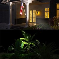 Edishine Christmas Outdoor Led Spotlight Waterproof, Dusk To Dawn Light Sensor, 120V 12W 1200Lm 4000K Warm White Landscape Light For Holiday Decorations, Trees, 3 Ft Extension Cord, Ul Listed