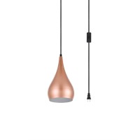 Nora 1 Light Honey Gold Plug-In Pendant