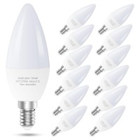 Led Candelabra Bulb, E12 Led Bulbs For Ceiling Fan, 60 Watt Led Candelabra Base Bulb Equivalent, 2700K Warm White Type B Light Bulb For Chandelier, Non-Dimmable Candle Lightbulbs, 12 Pack