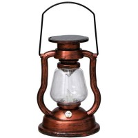 Jfrising Solar Power Lantern Decor,Antique Light Lamp Flickering Flame Lantern Indoor Outdoor Hanging For Holiday,Led Night Lights Decorative For Camping Garden Patio Deck Yard Path,Pack 1