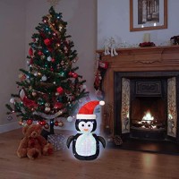 Bstge Christmas Decorations Lights Indoor/Outdoor, Fabric Penguin Battery Operated Lights, Christmas Lights For Home, Garden, Party, Yard Decor