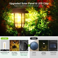 Letmy Solar Pathway Lights Outdoor, 8 Pack Bright Solar Lights Outdoor, Ip65 Waterproof Auto On/Off Solar Garden Lights Solar Powered Landscape Lighting For Yard Patio Walkway Driveway