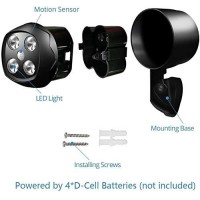 Ottymer 600 Lumen Battery Operated Powered Motion Sensing Led Spotlight For Driveways Gardon Yard Walkways And Stairs 2Pack