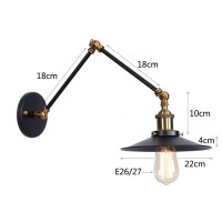 Uiiooprb Wall Light Fixture Swing Arm Wall Lamp Industrial Retro Rustic Loft Antique Wall Lamp Edison Vintage Pipe Wall Sconce Decorative Fixtures Lighting