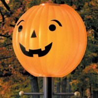 Pumpkin Jack O Lantern Lamppost Lamp Cover Shade Fall Harvest Thanksgiving Decoration