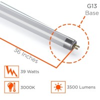 Goodbulb F39T5/830/Eco 39W 34 Inch T5 Fluorescent Light Bulb | 3000K Warm White Light | Medium Bi-Pin Base | 3500 Lumens 85 Cri 36000 Life Hours | Instant/Programmed Start | Pack Of 40 Bulbs