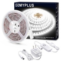 Myplus Led Strip Lights White, 164Ft Daylight White 6000K Led Tape Lights With Dimmable 700 Lumen And 300 Leds Bright Flexible Led Light Strip For Vanity Mirror,Under Cabinet,Kitchen,Bedroom