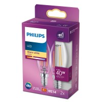 Philips Led Premium Classic Candle Light Bulb [E14 Small Edison Screw] 4.3W - 40W Equivalent, Warm White (2700K), Non Dimmable