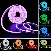 M.Best Led Neon Lights,16.4Ft Waterproof Silicone Flexible Led Strip Light Neon Rope Lights For Bedroom Kitchen Home Indoor Outdoor Decor (Green)