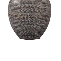 Benjara Metal Table Lamp With Urn Shape Base, Brown