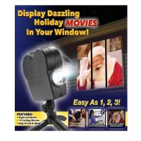 Wangmin Christmas Halloween Window Projector Light Wall Spotlights, 12 Fx Animated Movies Projection, Festival Decoration For Home Outdoor Party Garden, Turns Your Windows Into Movie Screens