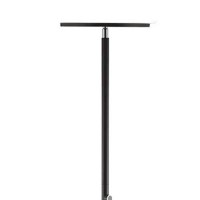 Benjara Tubular Metal Pole Design Floor Lamp With 4 Way Switch, Black