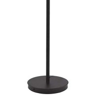 Benjara Tubular Metal Pole Design Floor Lamp With 4 Way Switch, Black