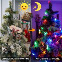 Suddus Solar String Lights For Outside 2 Pack 100 Led Flower Solar Powered Lights String Solar Lights For Christmas Tree Pati