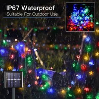 Suddus Solar String Lights For Outside 2 Pack 100 Led Flower Solar Powered Lights String Solar Lights For Christmas Tree Pati