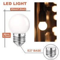 Mzyoyo Led Night Light Bulb,E26 E27 G45 G14 Base 1W Night Light Led Edison Bulb,Soft White 3000K,Not Dimmable Led Globe Bulb,For Ceiling Fan,Night Light,Chandelier,Vanity Light Bulb Ac120V 6 Pack