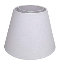 Alucset Small Lamp Shade, Barrel Fabric Lampshade For Table Lamp And Floor Light, 6X10X7.5 Inch, Natural Linen Hand Crafted, Spider Diameter 0.4 Inch (Bright White)