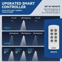 Langy Upgraded Solar Street Light 6000 Lumens Outdoor 10000Mah Battery 120 Led Street Light Solar Powered With Remote Control Du