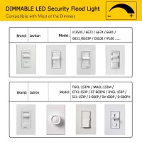 Emaner Dimmable Security Flood Lights, Switch-Controlled, Hardwired Led Flood Light 24-Watt (250W Equivalent) Wall Dimmer Change Brightness