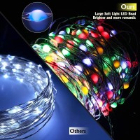 Anjaylia 50 Led Fairy Lights Battery Operated String Lights Multi Colored Twinkle Lights With Remote For Bedroom Party Hallowee