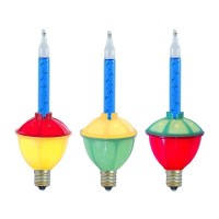 Novelty Lights 3 Light Traditional Christmas Bubble Light Replacement Pack Blue 3 Pack