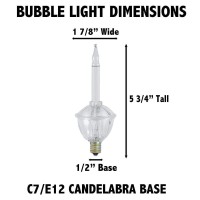 Novelty Lights 3 Light Traditional Christmas Bubble Light Replacement Pack Multi Color Clear Base Clear Liquid