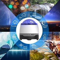 Galaxy Projector, Star Light Projector For Bedroom, Sleeping Soothing White Noise Sound Machine With Remote, Timer, Music Speaker, 8 Soother Sounds Ocean Wave Projector For Baby Kids Adults Relaxation